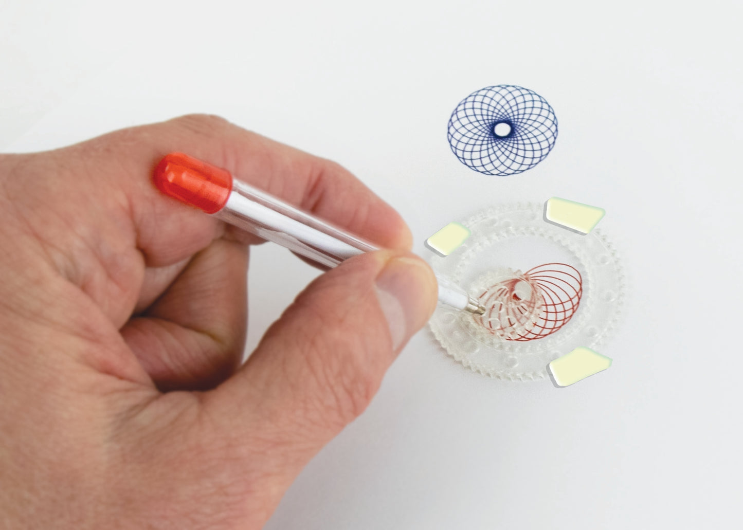 person using spirograph