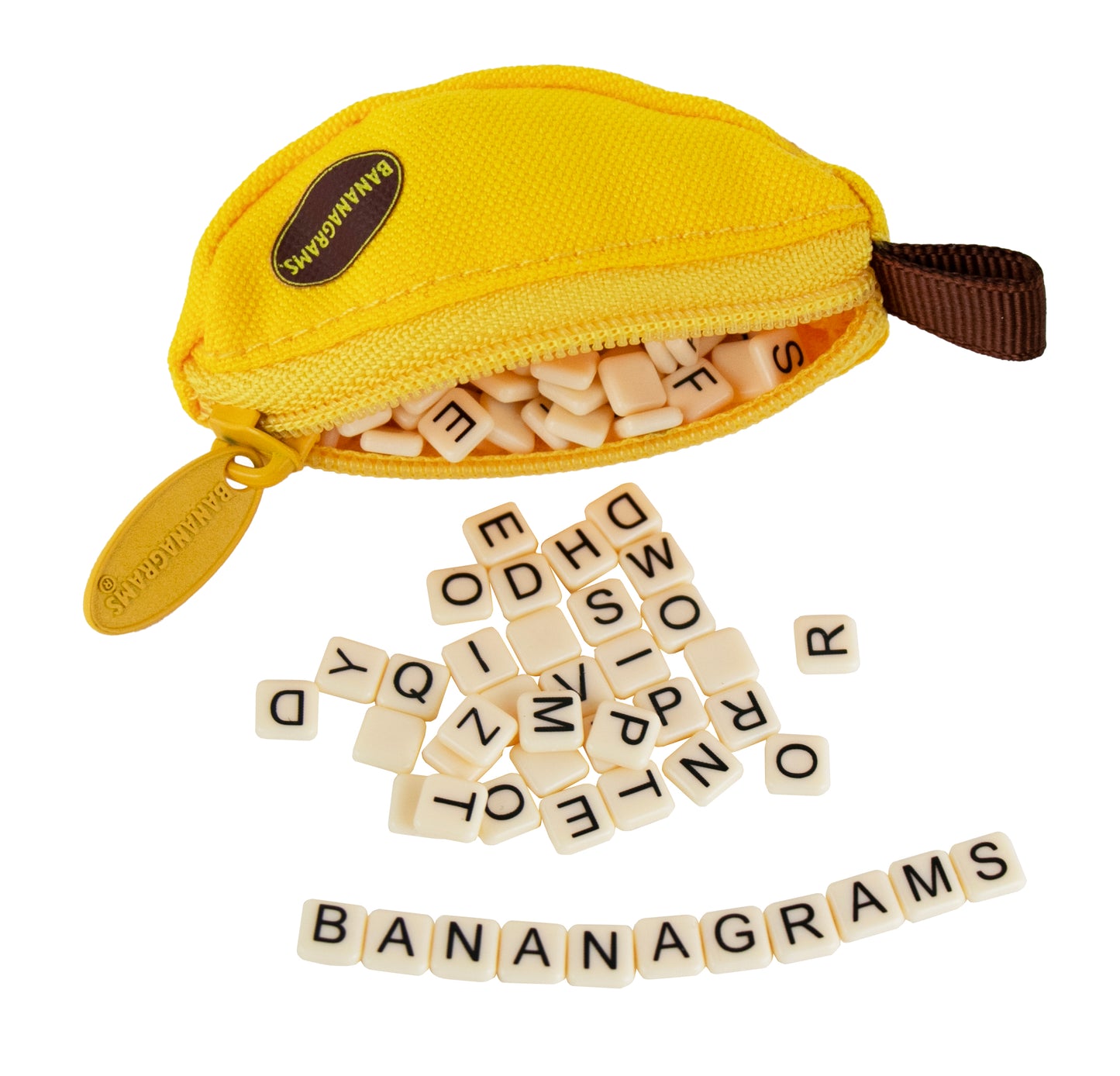 Bananagrams letters and pouch