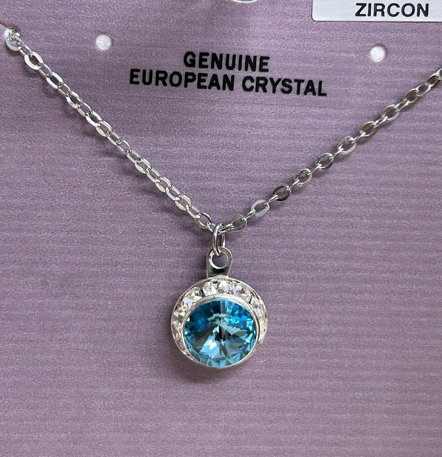 december birthstone necklace