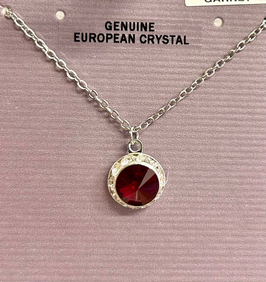 january birthstone necklace