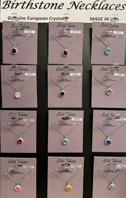 12 birthstone neckalces