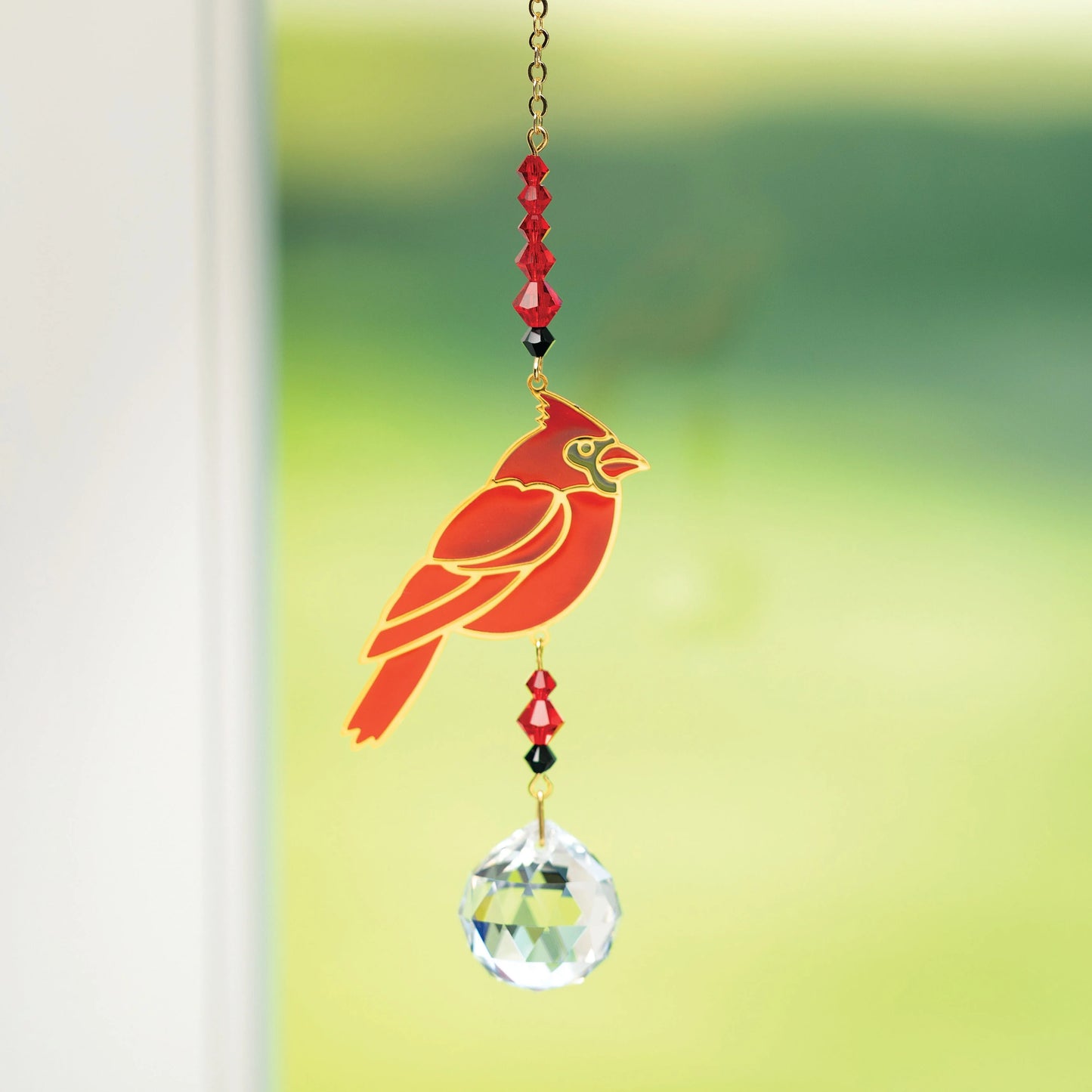 Crystal Dreams cardinal hanging