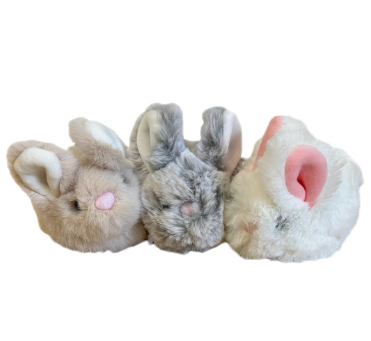 Three plush bunnies