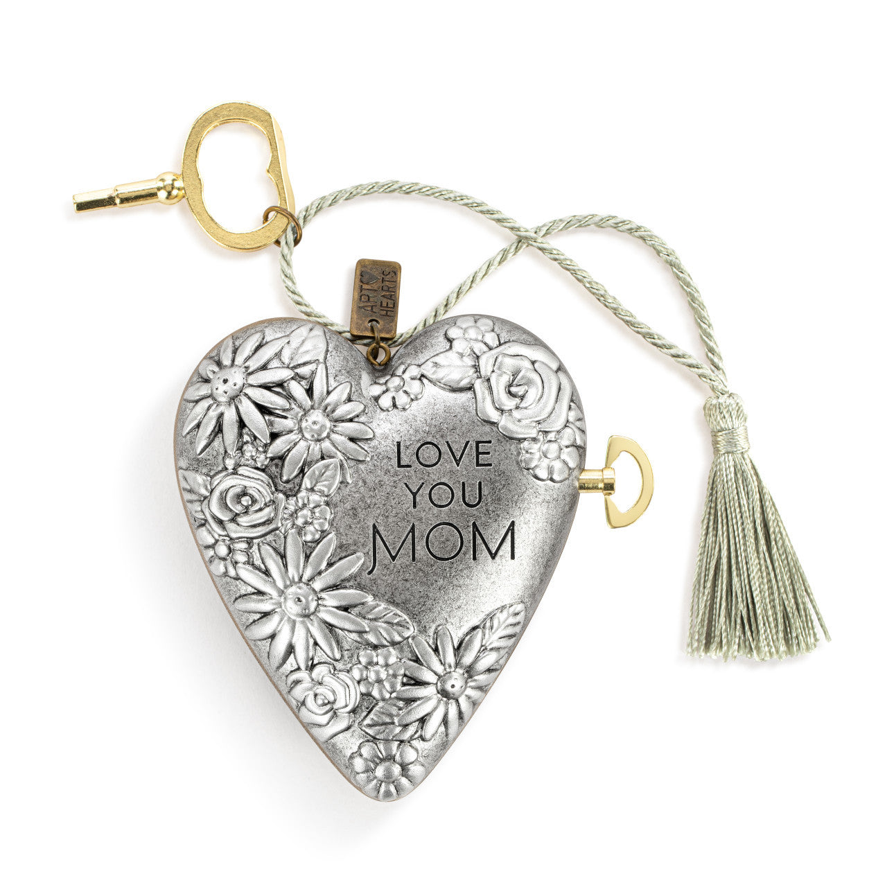 metal musical heart front view