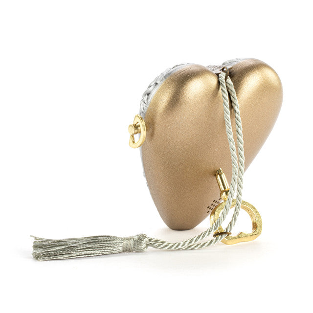 metal musical heart back view