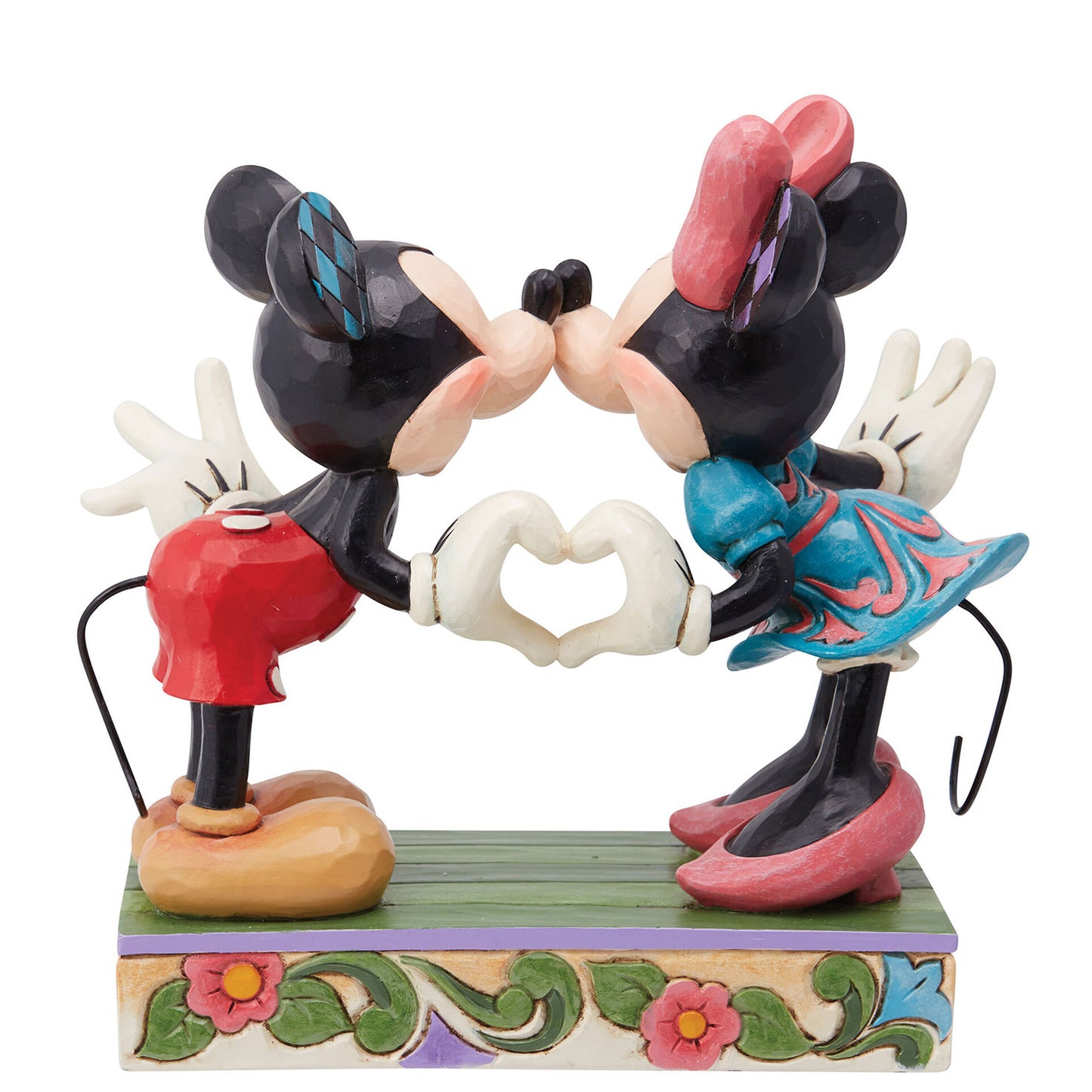 Jim Shore Disney Mickey and Minnie Making Heart Hands Figurine - "Sign of Love"