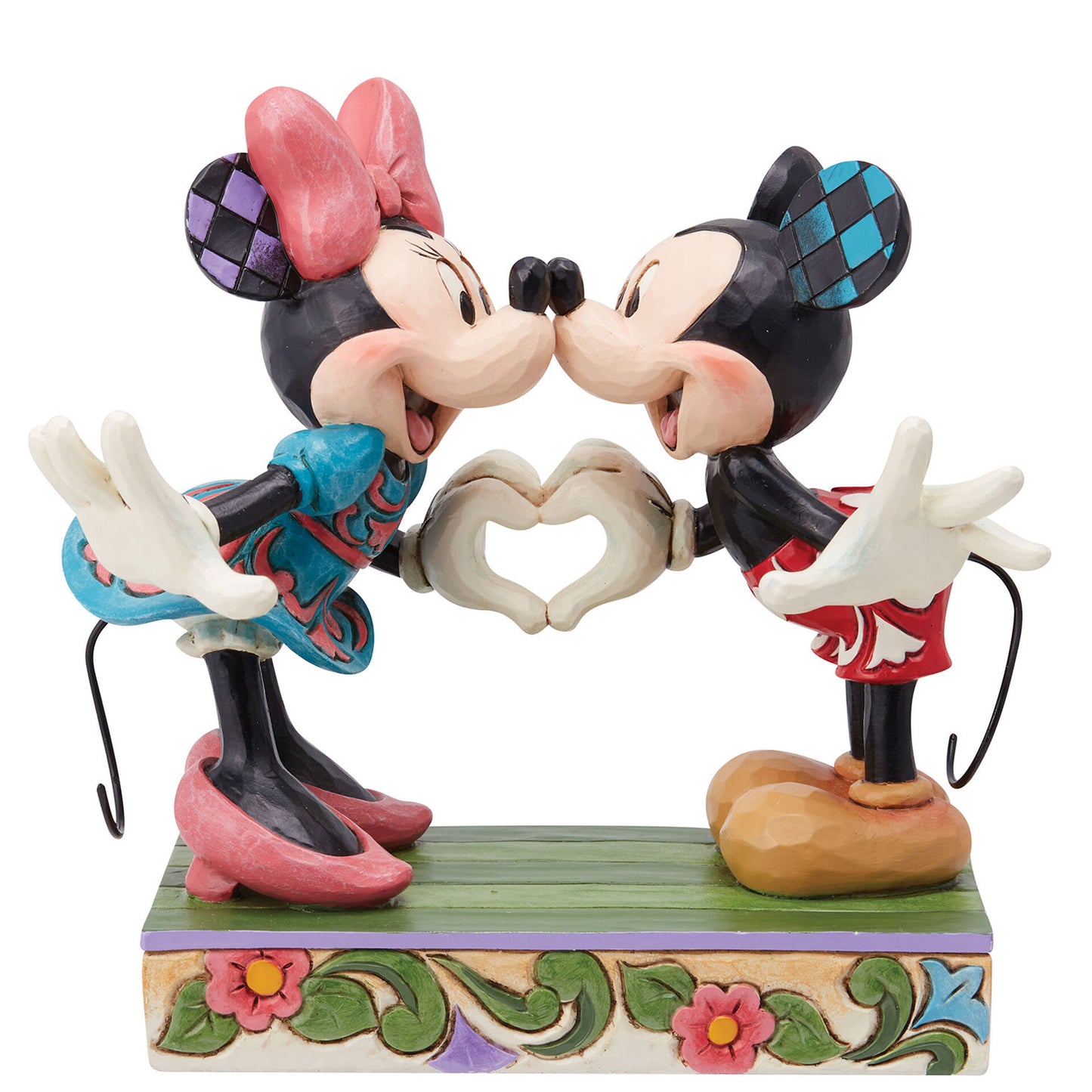 Jim Shore Disney Mickey and Minnie Making Heart Hands Figurine - "Sign of Love"