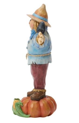 Jim Shore Scarecrow Standing on Pumpkin