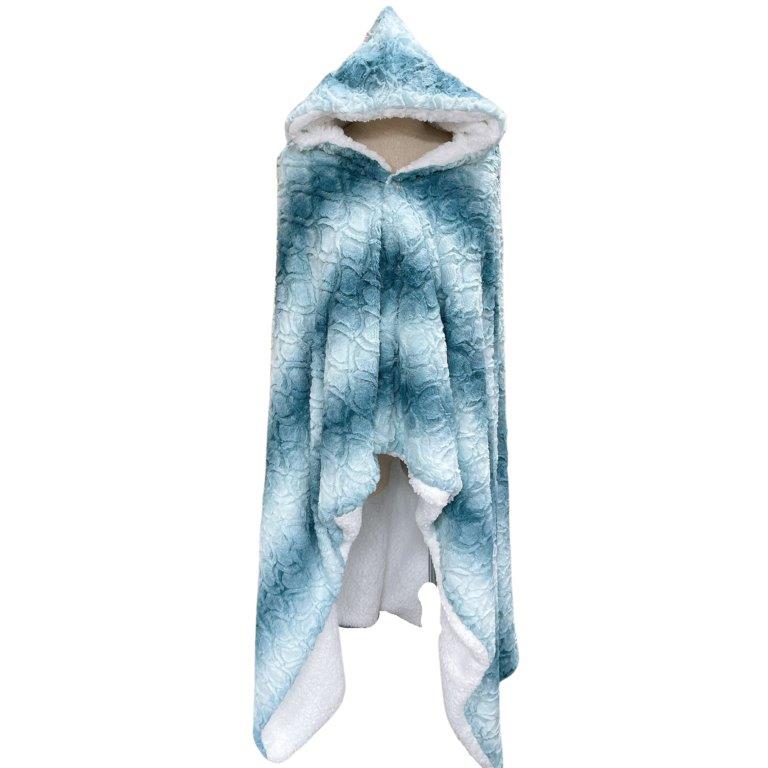 hooded sherpa throw