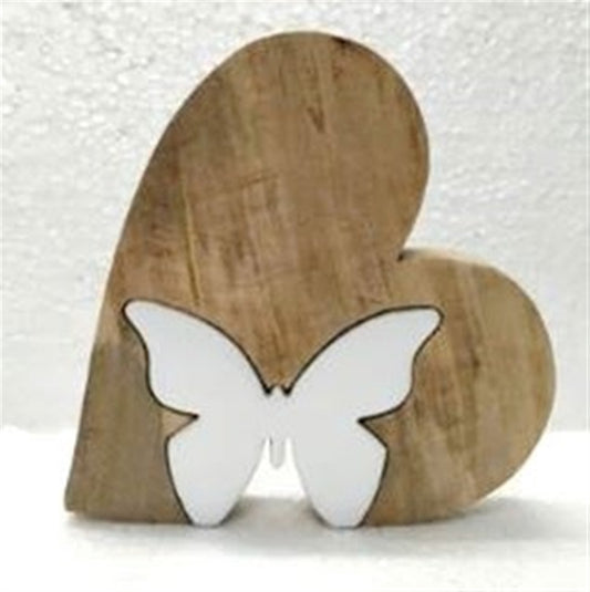 Butterfly Heart interlocking decor piece