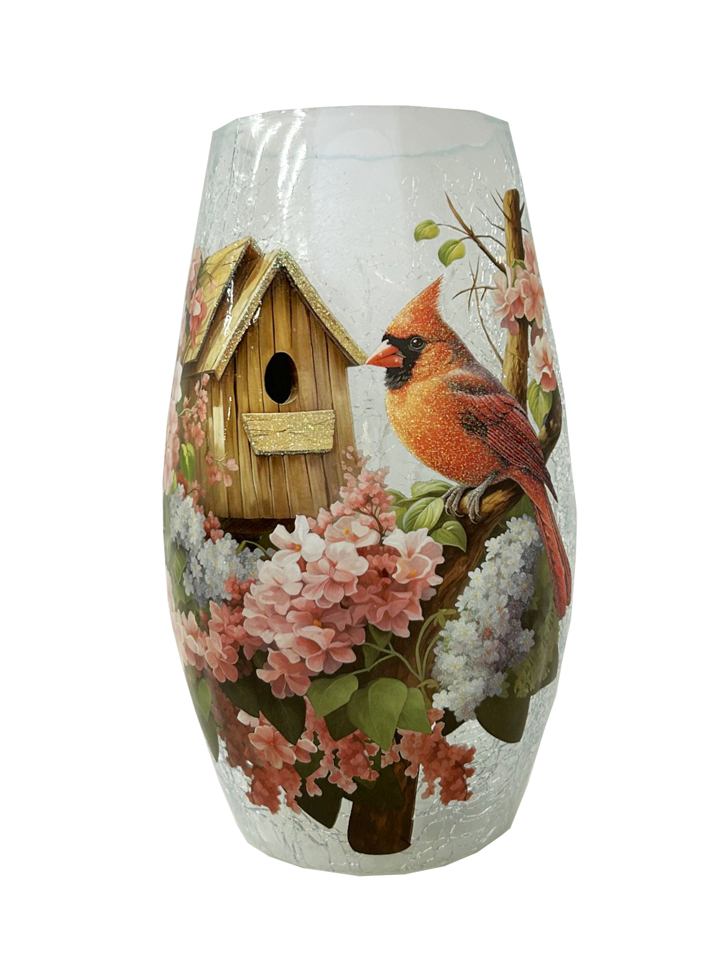 Cardinal light up vase