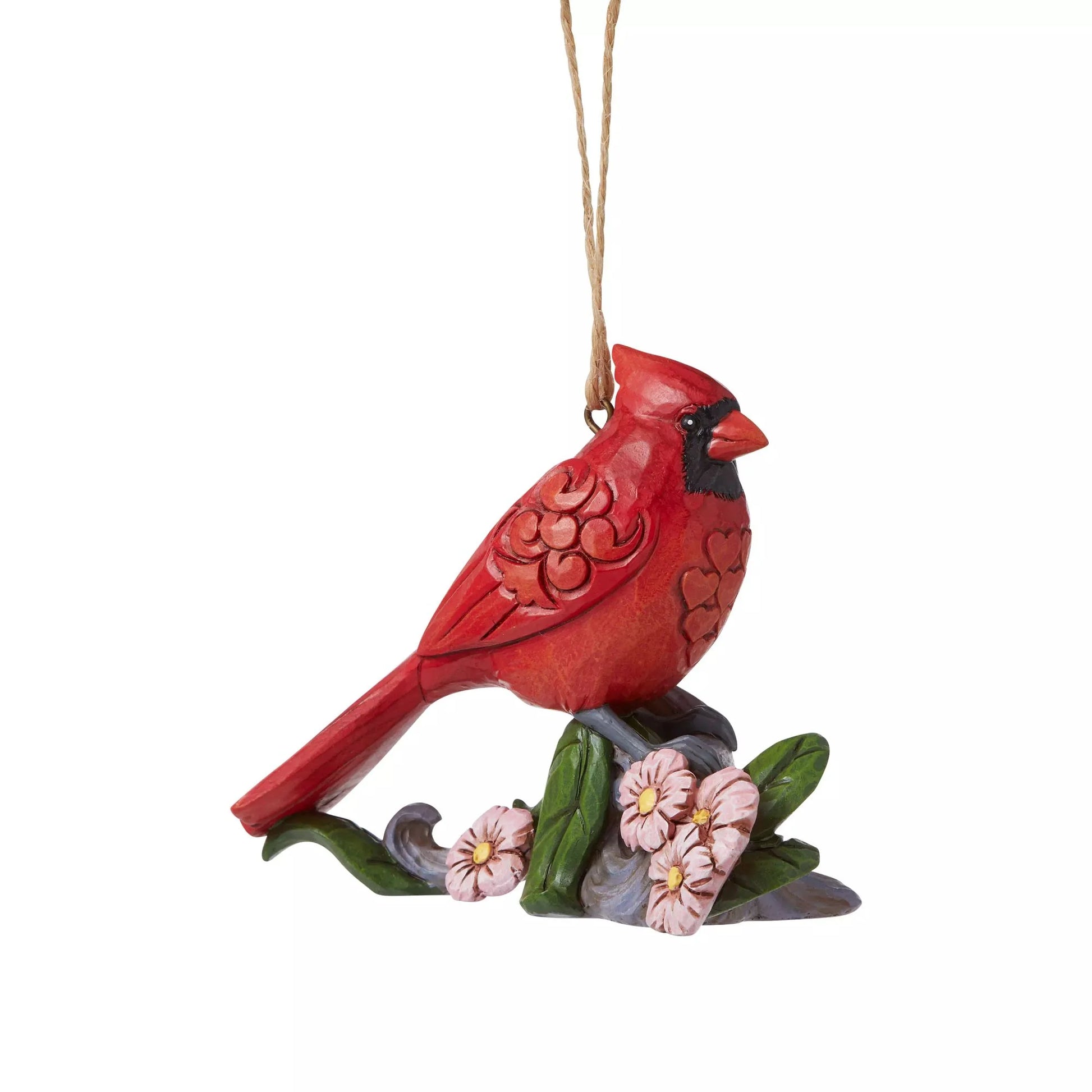 cardinal ornament 3/4 view