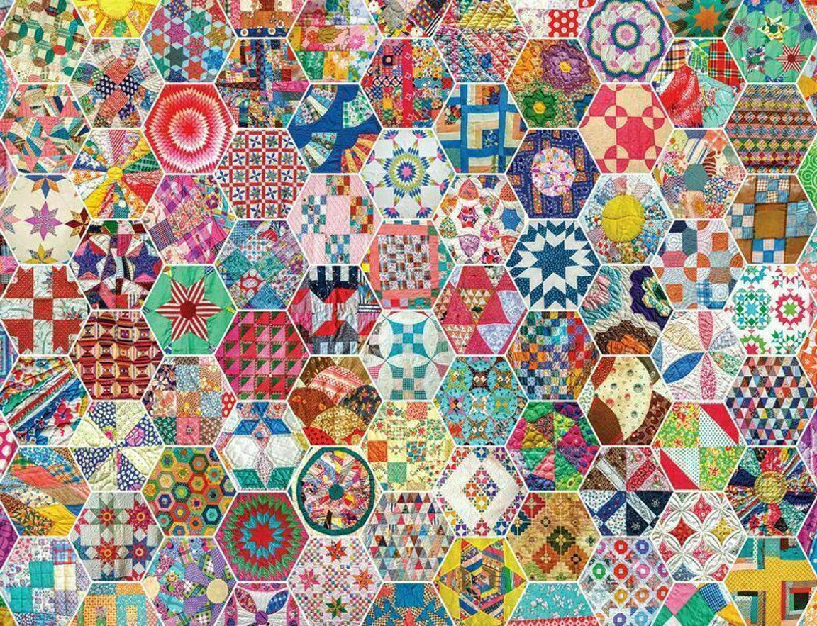 Puzzle image of quilt patterns