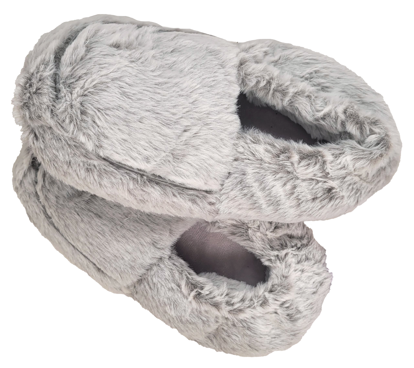 gray slippers stacked