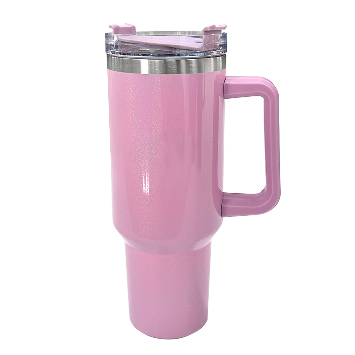 pink glitter tumbler