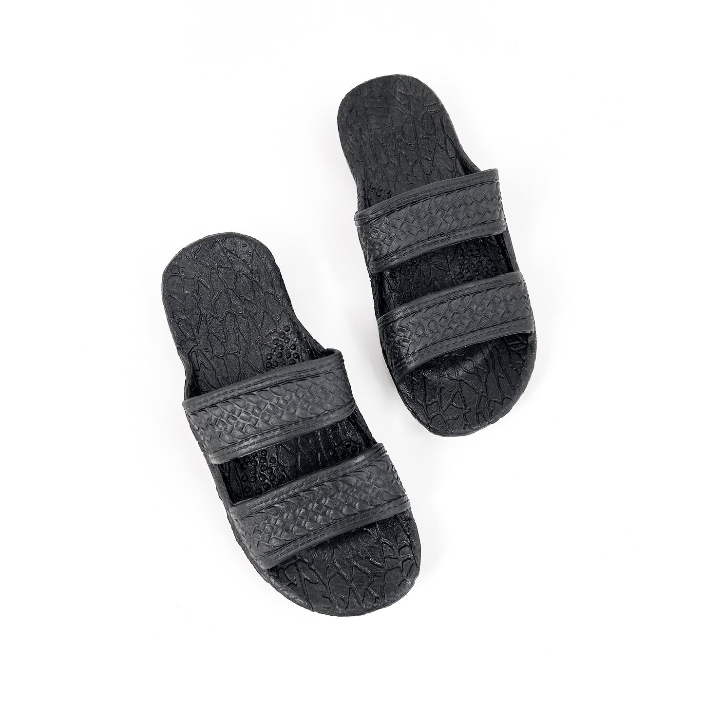 Pali Hawaiian Two Strap Black Kid's Sandals