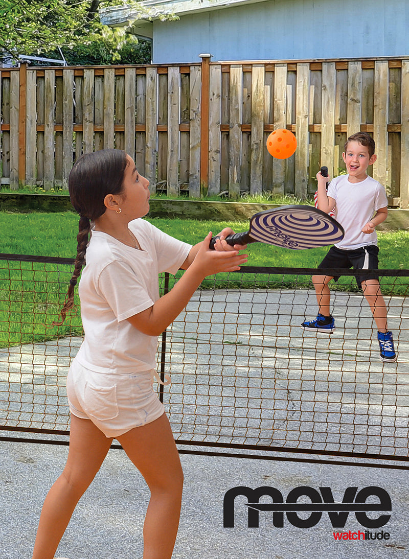kids playing pickleball