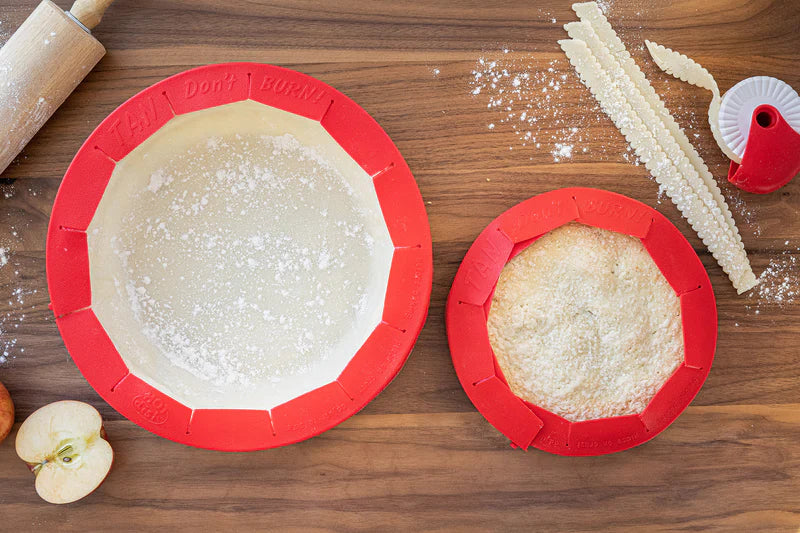 2 pies with pie shield