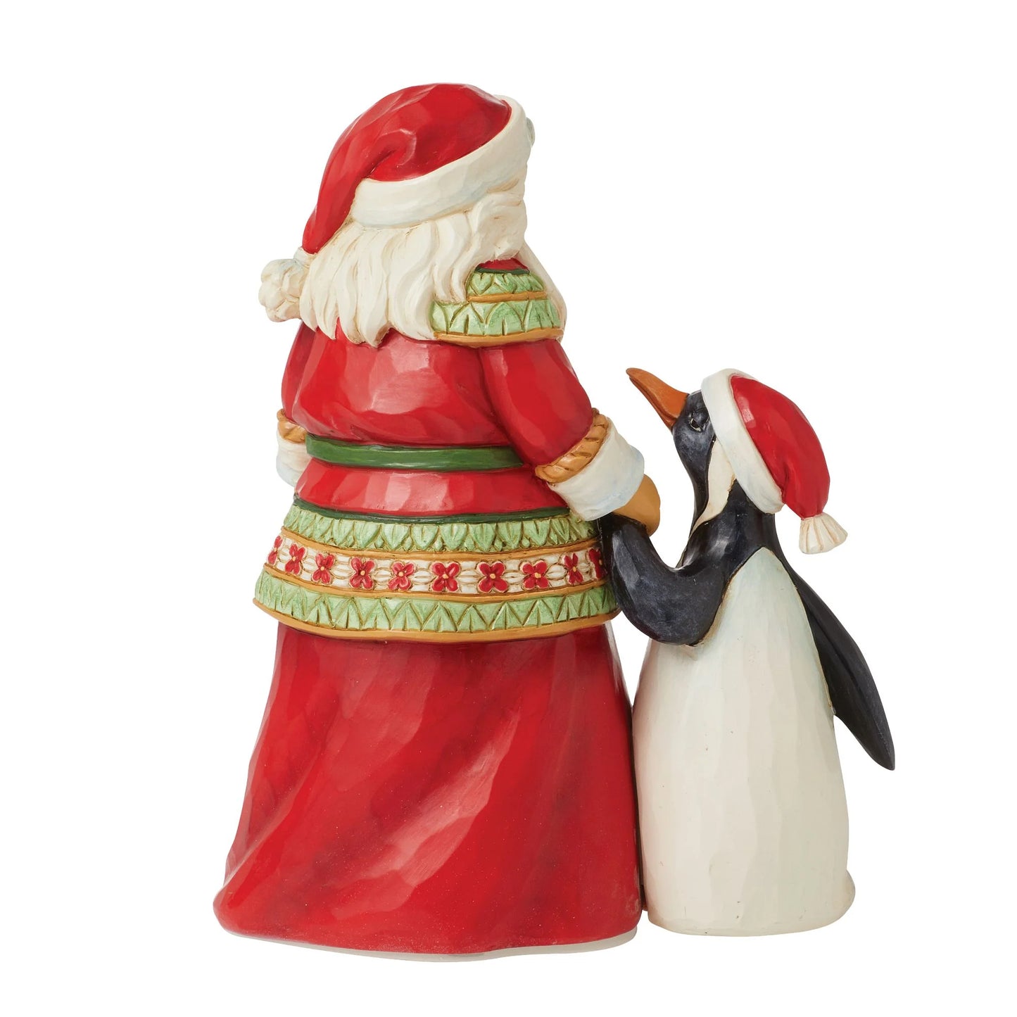 santa and penguin figurine back