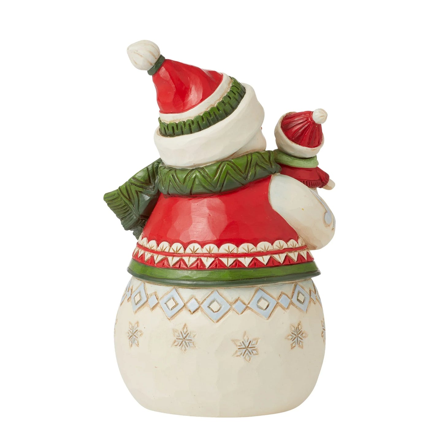 snowman figurine back