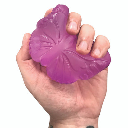 Hand squishing butterfly toy