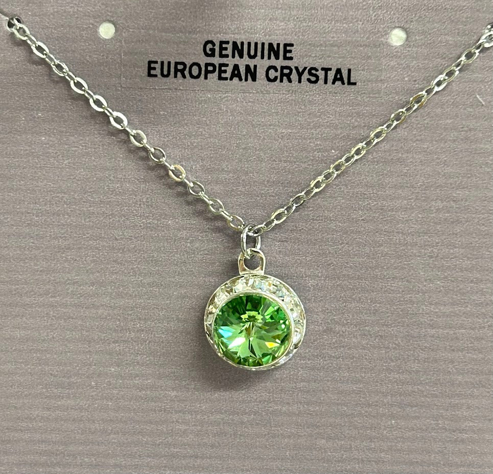august birthstone necklace