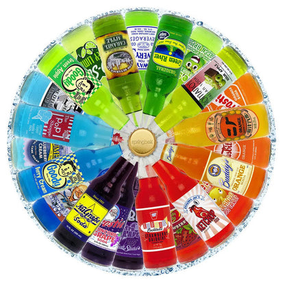 Puzzle image of different sodas
