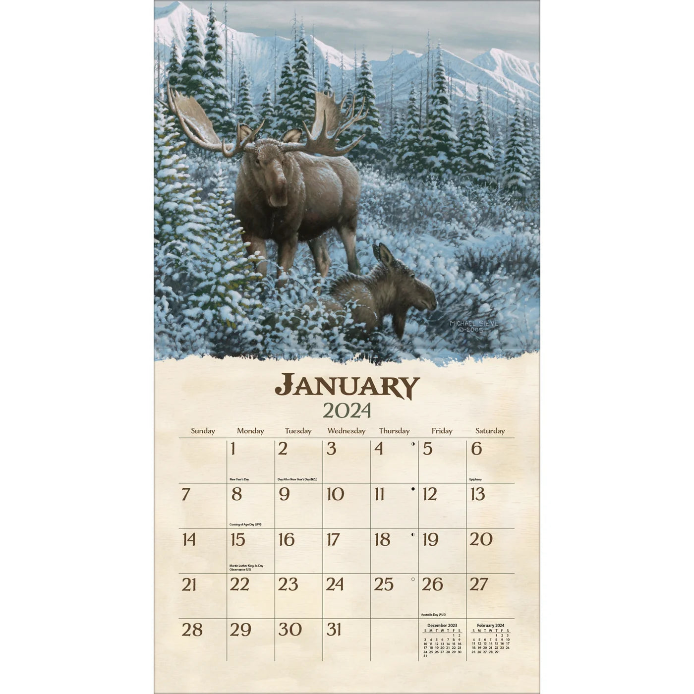 inside calendar january