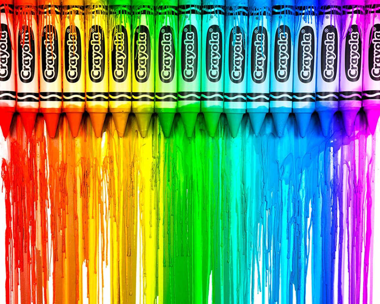 Puzzle image of melting Crayola crayons