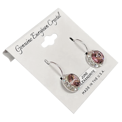 Genuine European Crystal Birthstone Earrings