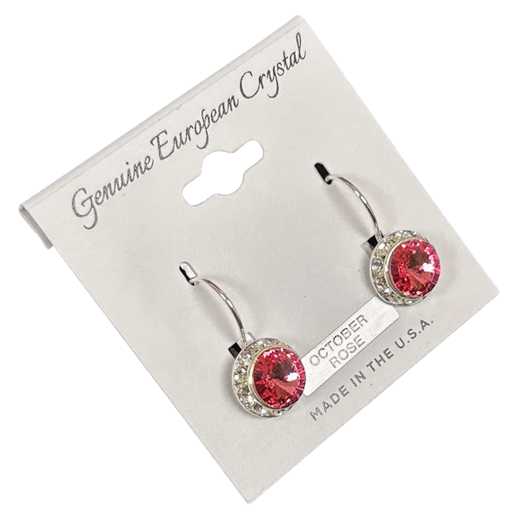 Genuine European Crystal Birthstone Earrings