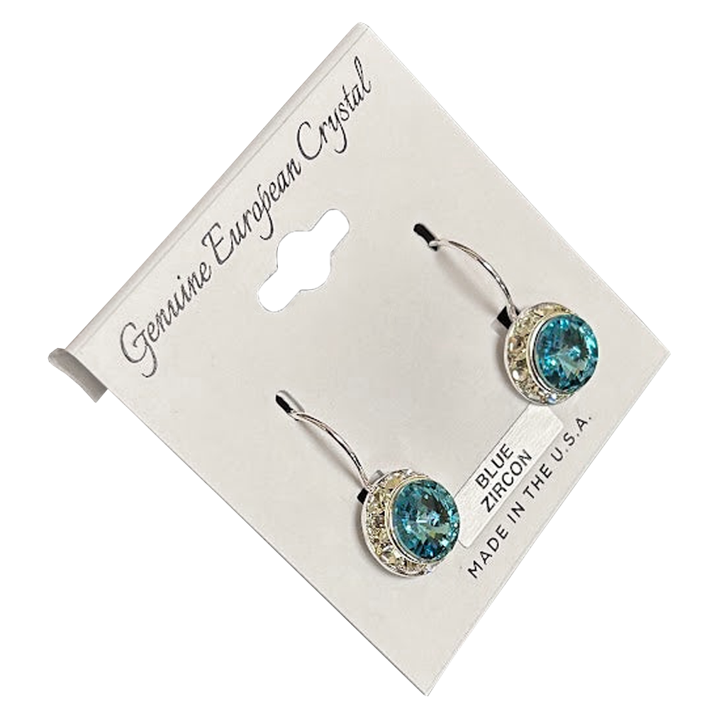 Genuine European Crystal Birthstone Earrings