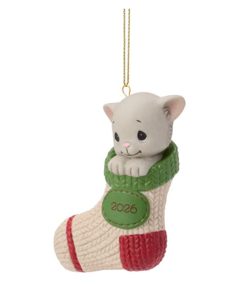 Precious Moments Dated 2026 Cat Hanging Ornament