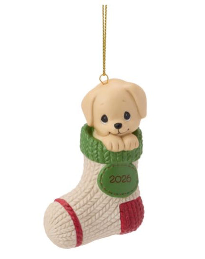 Precious Moment Dated 2026 Dog Hanging Ornament