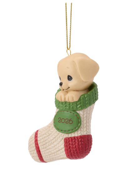 Precious Moment Dated 2026 Dog Hanging Ornament
