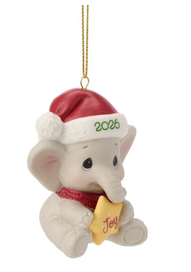 Precious Moments Dated 2026 Elephant Hanging Ornament