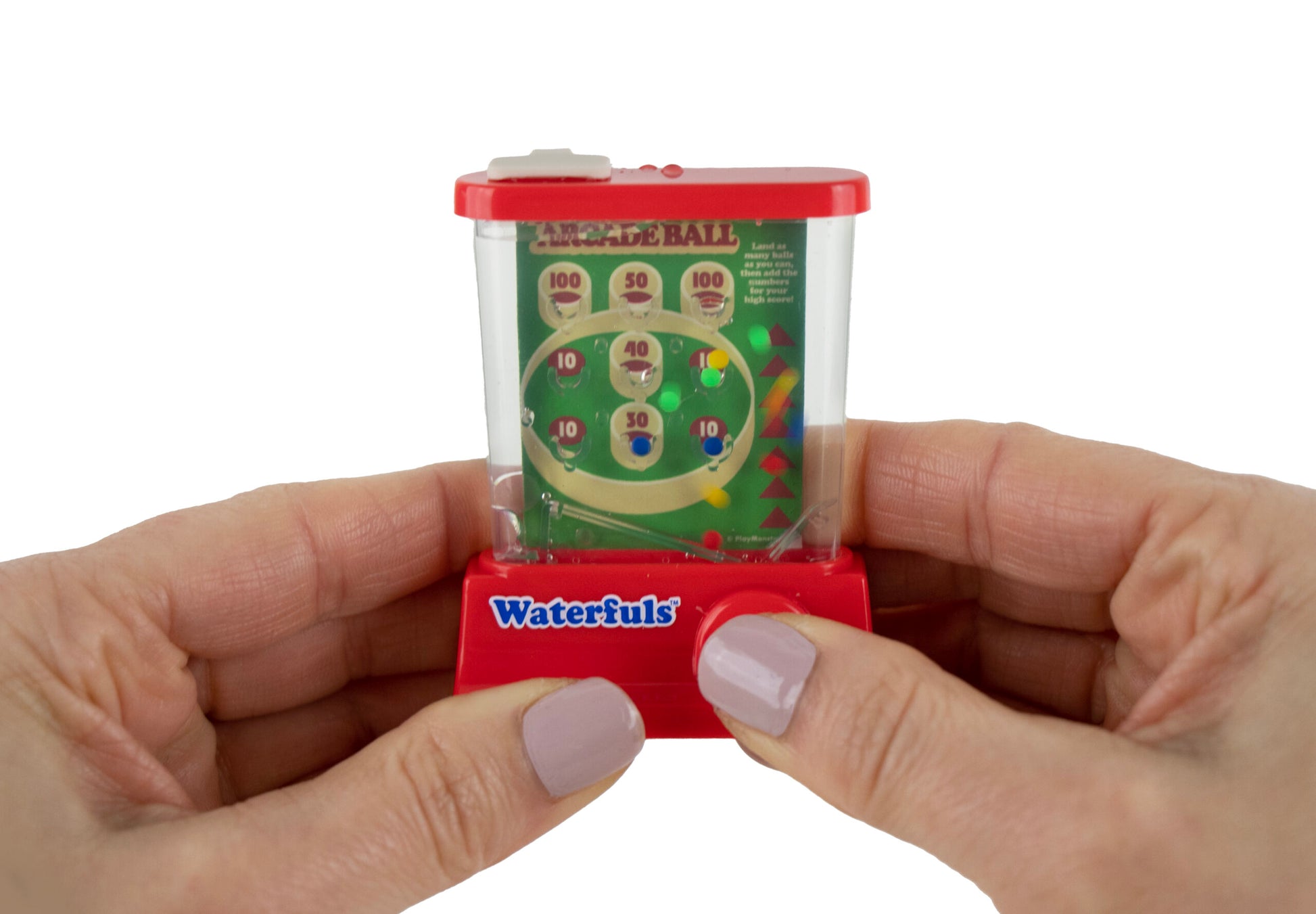 person playing with waterfuls