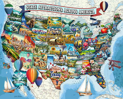 All American Attractions 1000 Piece Puzzle