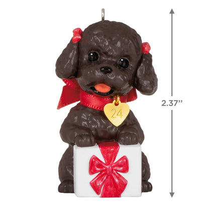 Puppy Love Poodle 2024 Ornament