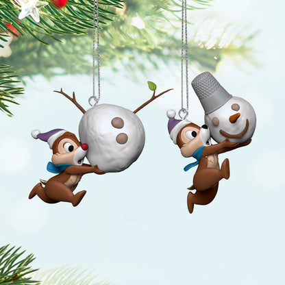 Disney Chip and Dale Up to Snow Good Ornaments, Set of 2