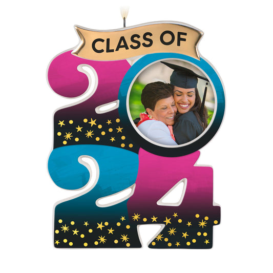 Congrats, Grad! 2024 Porcelain Photo Frame Ornament