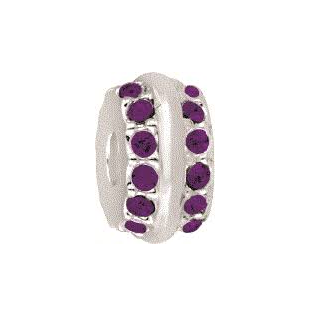 Davinci Beads Inspirations February Crystal Spacer Charm