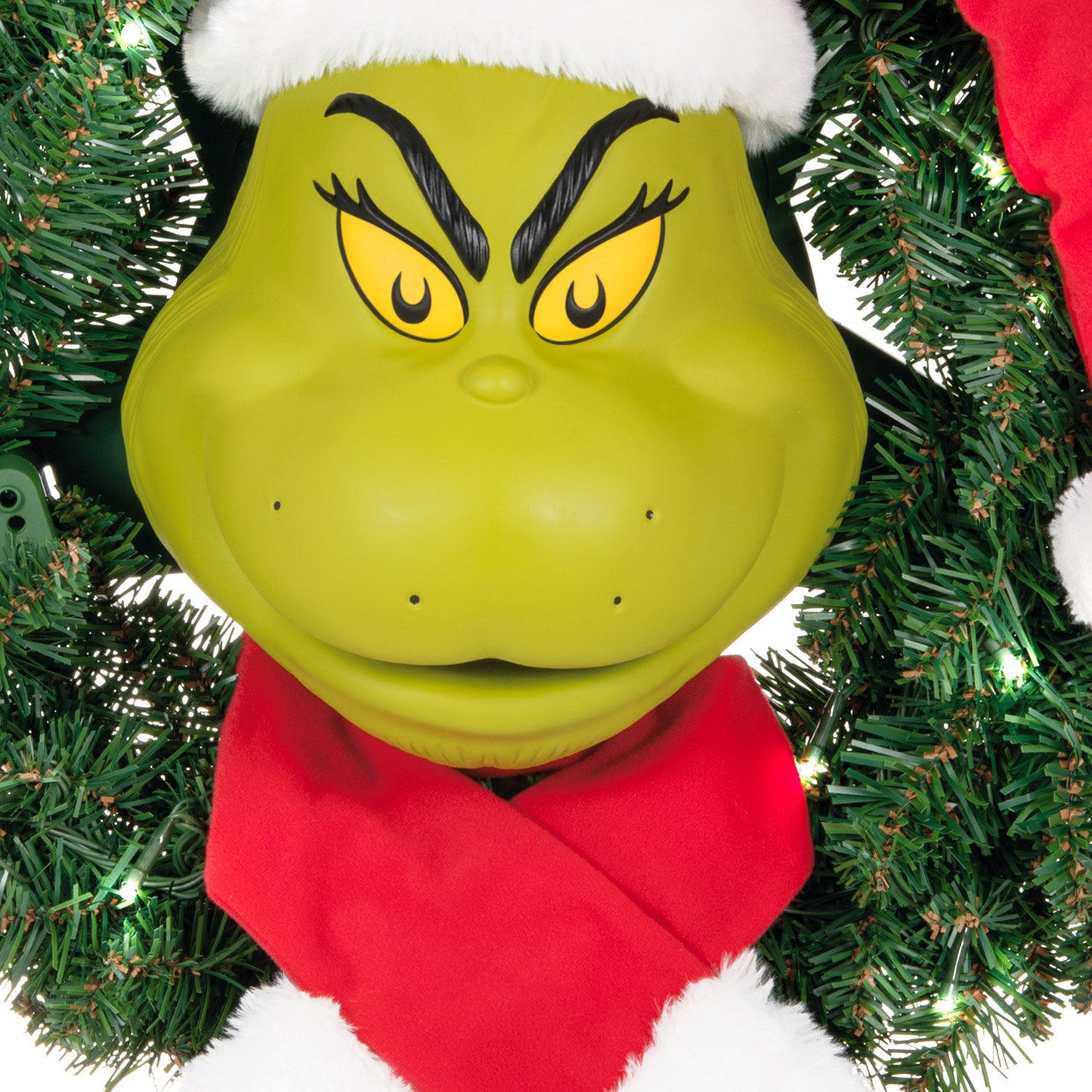 Dr. Seuss's How the Grinch Stole Christmas!™ The Grinch Wreath With Light, Sound and Motion, 24”