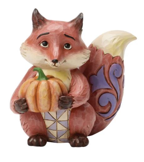 Jim Shore Fox with Pumpkin Figurine