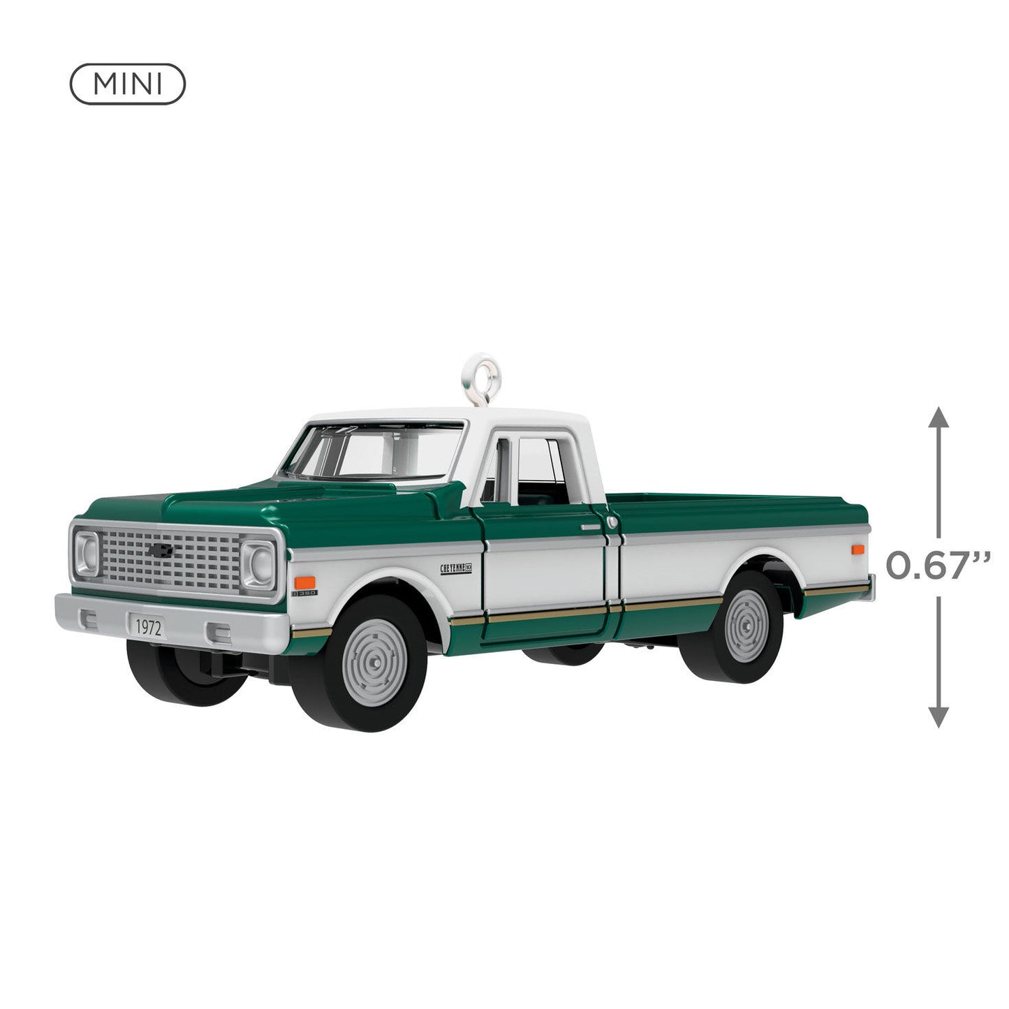 Mini Lil' American Trucks 1972 Chevrolet® Cheyenne™ Super 2024 Metal Ornament, 0.67"