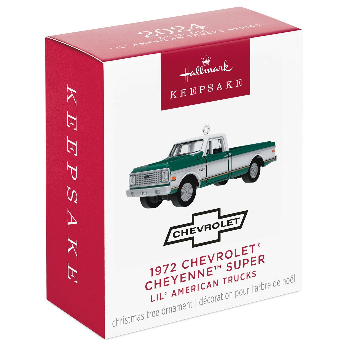 Mini Lil' American Trucks 1972 Chevrolet® Cheyenne™ Super 2024 Metal Ornament, 0.67"