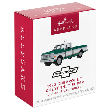 Mini Lil' American Trucks 1972 Chevrolet® Cheyenne™ Super 2024 Metal Ornament, 0.67"