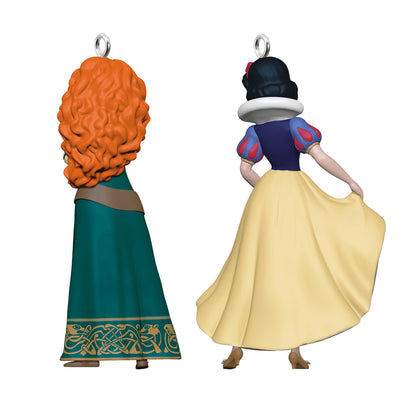 Mini Disney Princess Merida and Snow White Ornaments, Set of 2