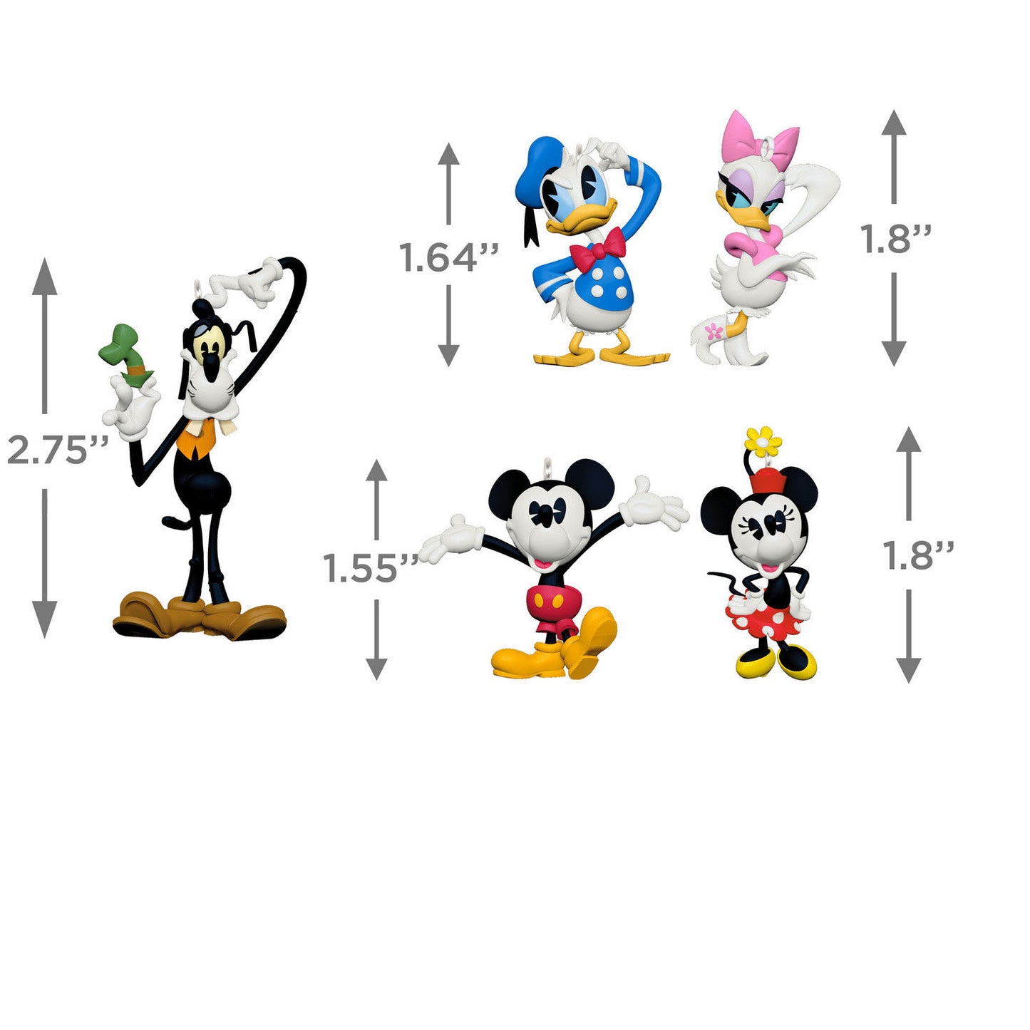 Disney Mickey and Friends Forever Friends Ornament, Set of 5