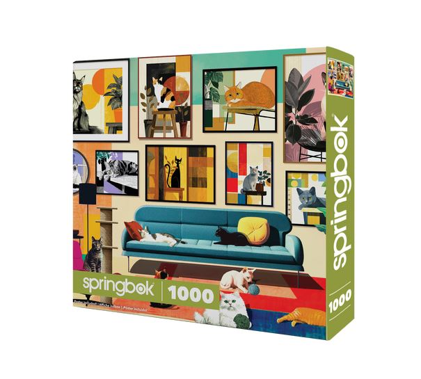 Mid Century Cats 1000 Piece Puzzle